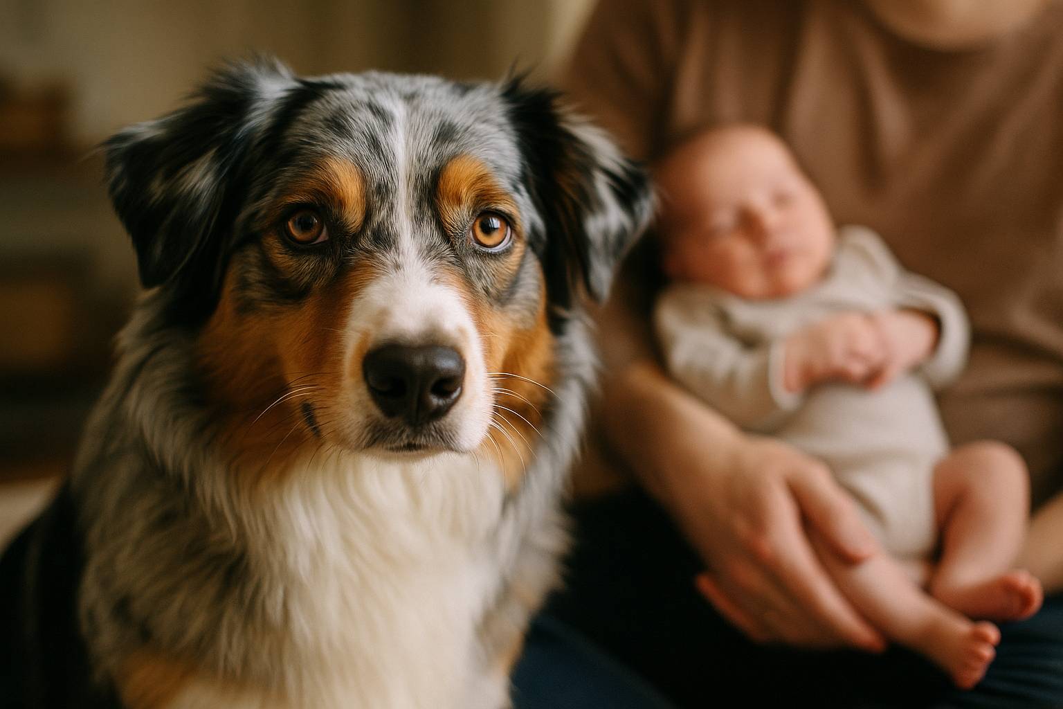 Comment préparer votre berger australien à l’arrivée d’un bébé ou d’un autre animal