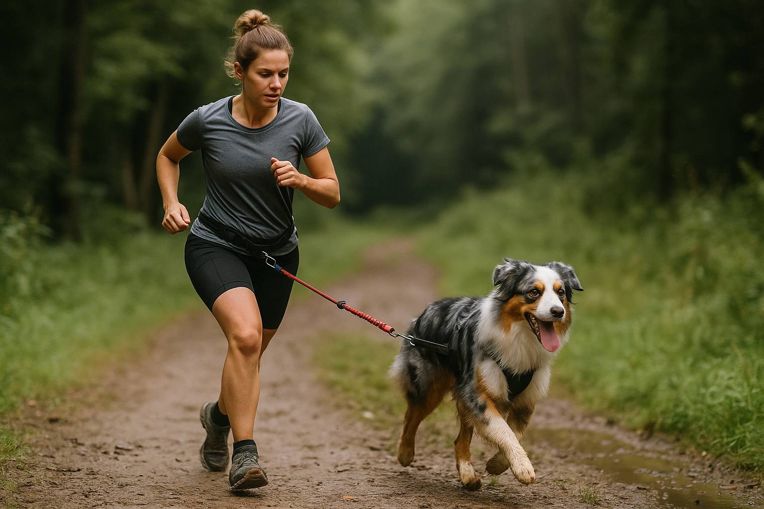 Comment débuter le canicross avec votre berger australien : guide complet
