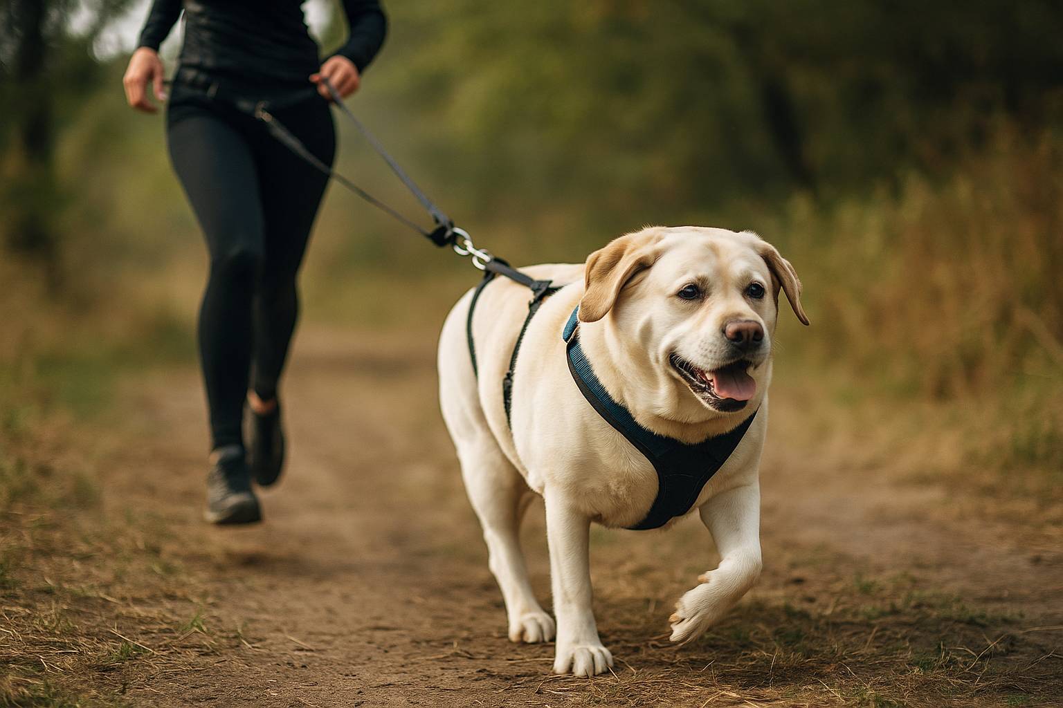 Canicross et surpoids canin : comment aider votre chien à perdre du poids en s’amusant