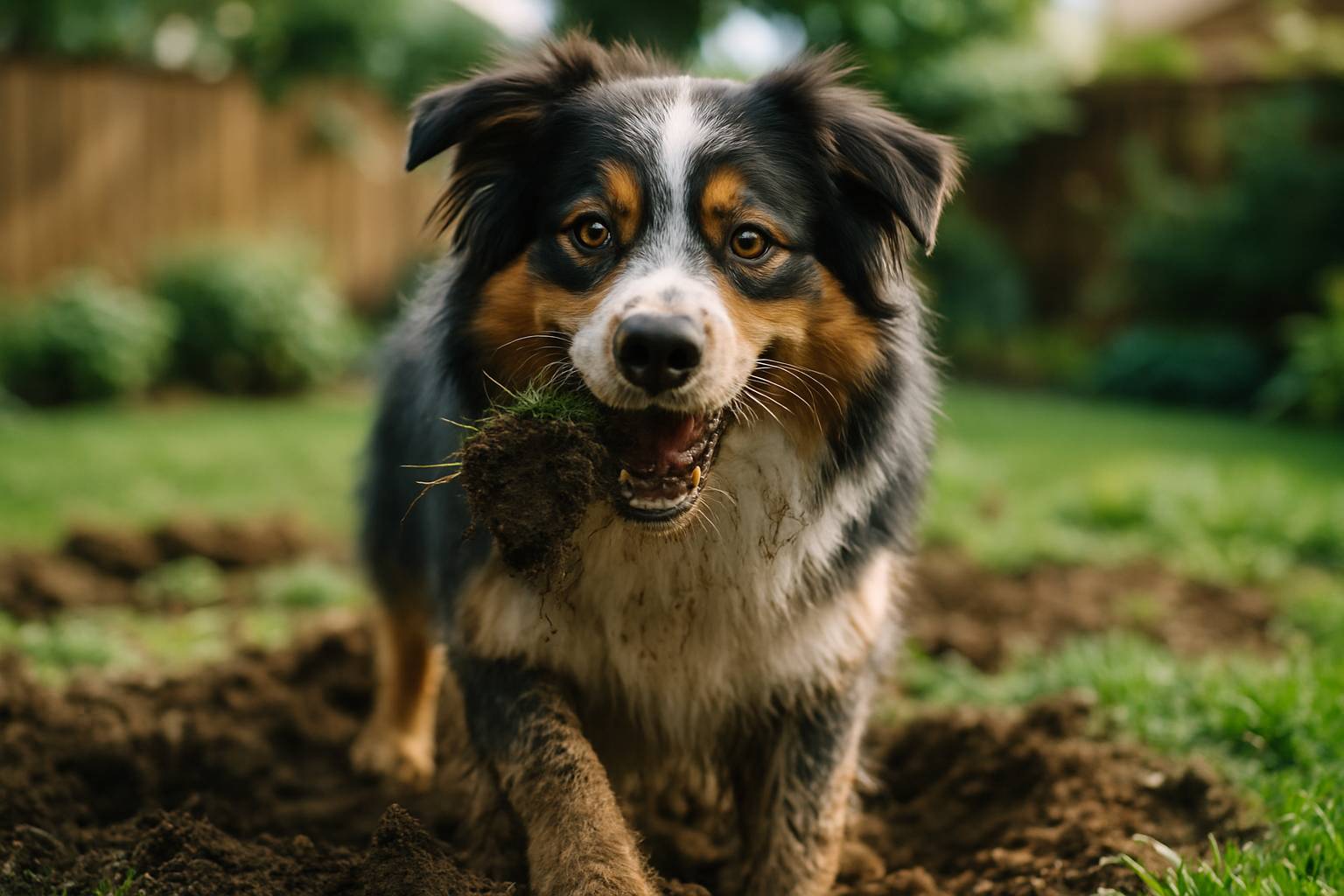Histoires de terrain : quand un berger australien décide de refaire votre jardin à sa façon